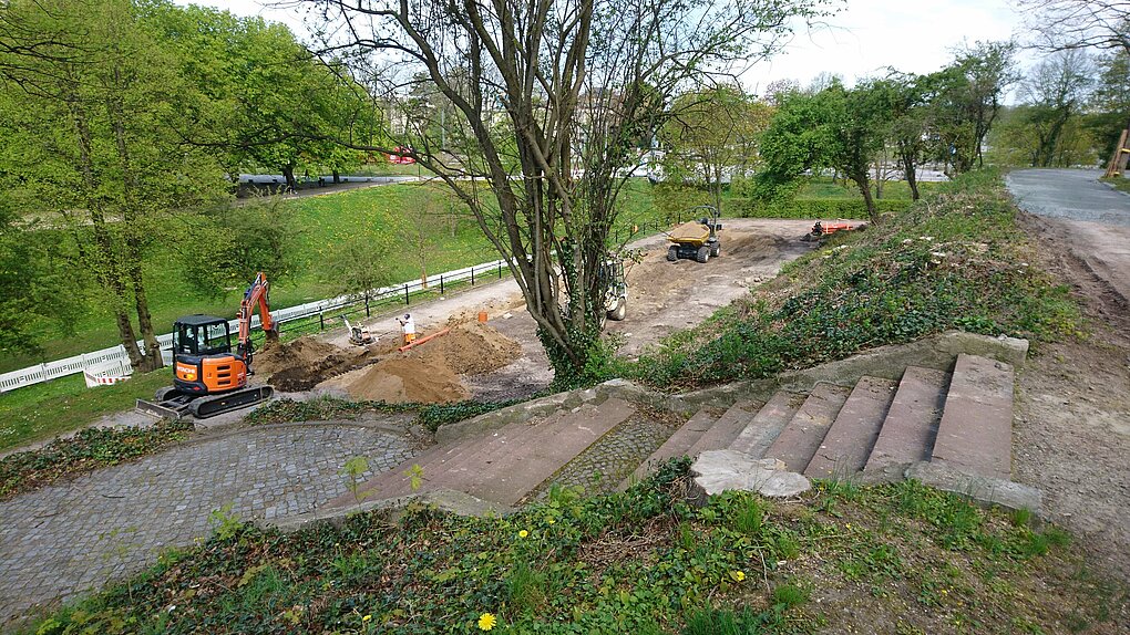 Baustelle Dreiwallbastion.